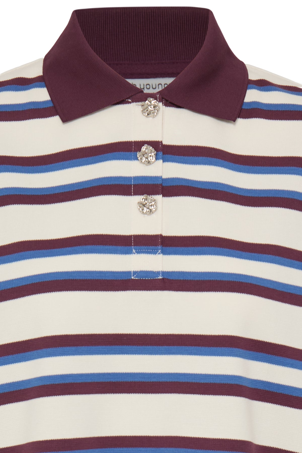 B.Young ByPelda Fig Burgundy Long Sleeve Polo