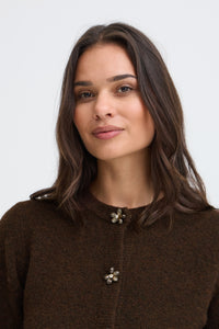 B.Young ByOmea Java Melange Embellished Button Cardigan, 20819510