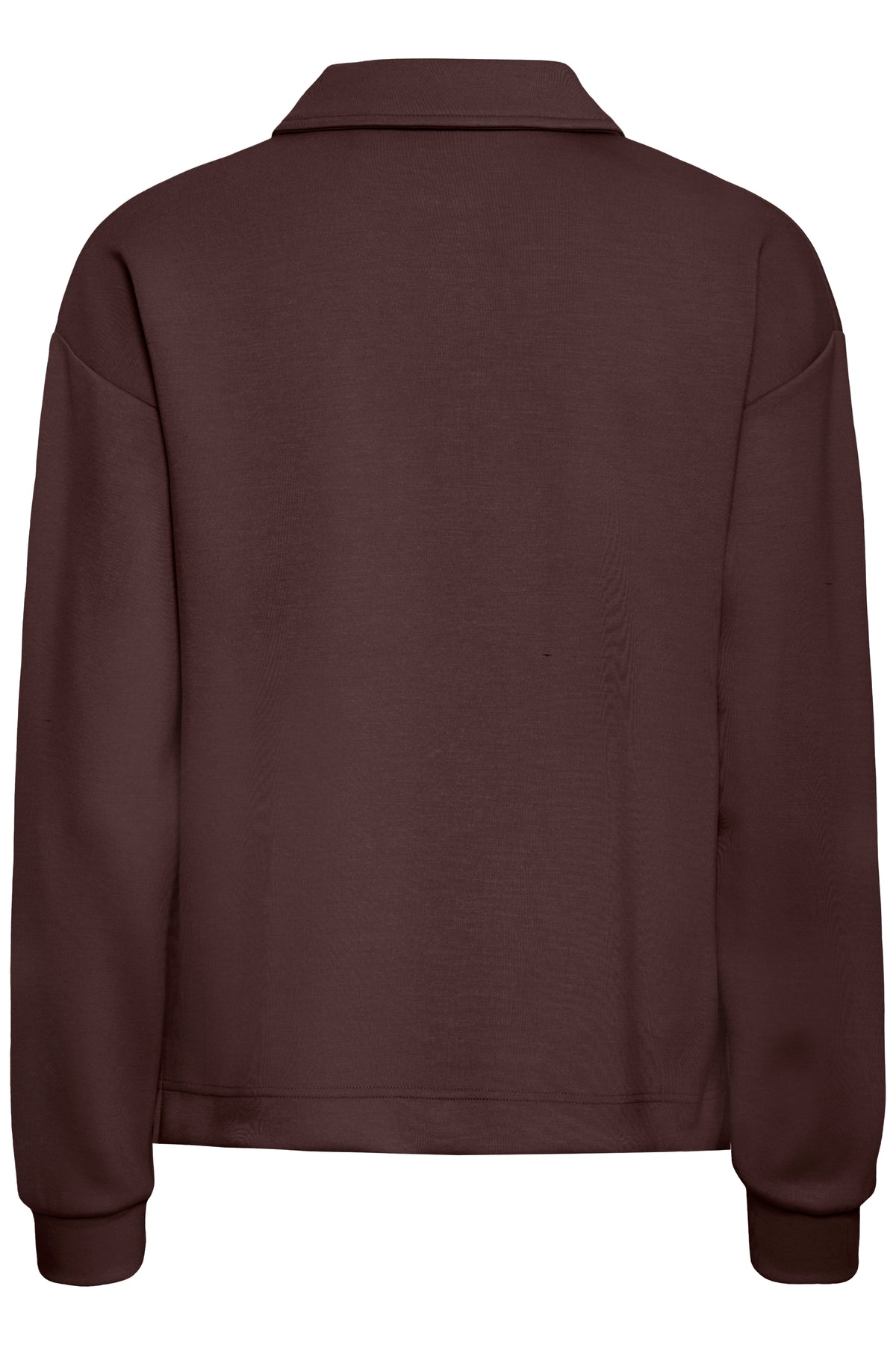 B.Young ByPusti Java Brown Modal Polo Sweatshirt