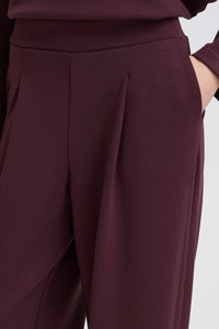 B.Young ByPusti Fudge Burgundy Modal Barrel Leg Joggers, 20819666