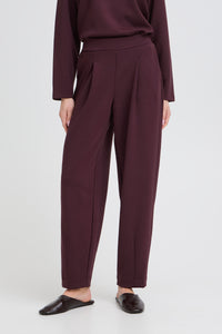 B.Young ByPusti Fudge Burgundy Modal Barrel Leg Joggers, 20819666