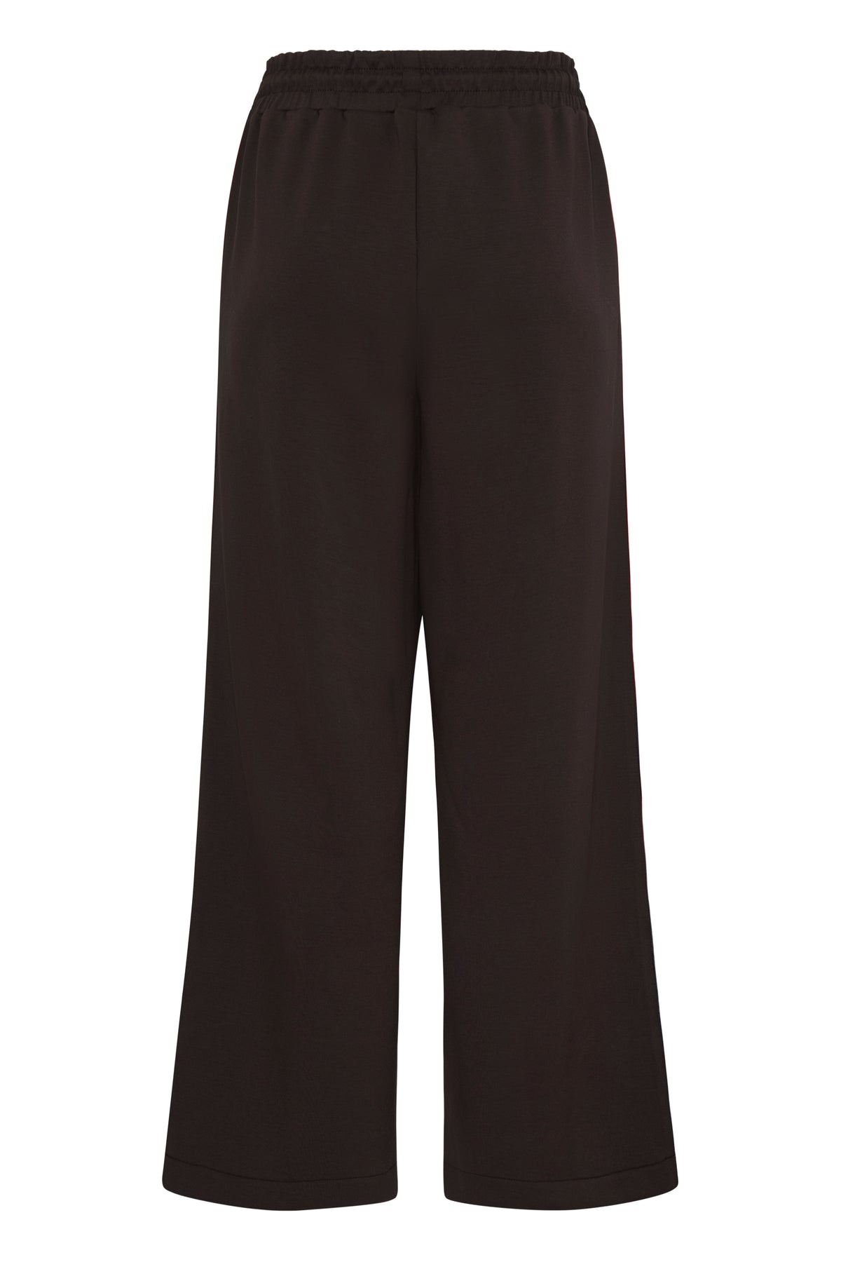 B.Young ByPusti Fudge Burgundy Modal Wide Leg Joggers with Piping Trim, 20819667