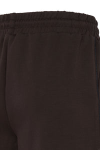 B.Young ByPusti Fudge Burgundy Modal Wide Leg Joggers with Piping Trim, 20819667