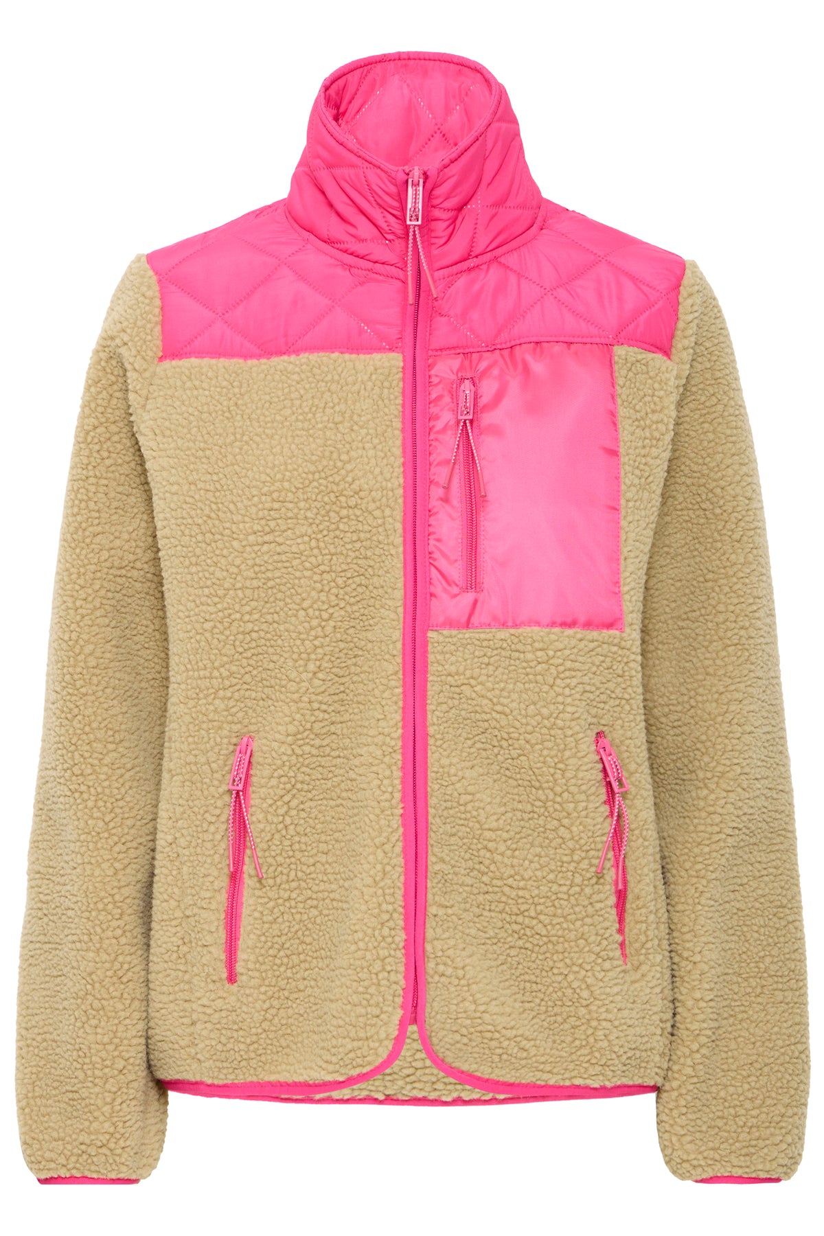 The Jogg Concept JCBerri Beetroot Pink Teddy Jacket