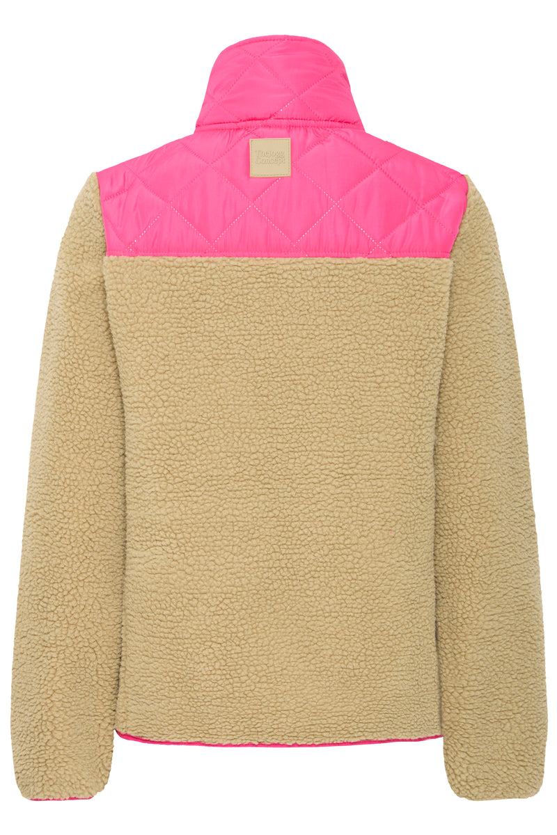 The Jogg Concept JCBerri Beetroot Pink Teddy Jacket