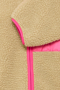 The Jogg Concept JCBerri Beetroot Pink Teddy Jacket