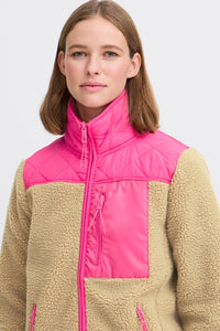 The Jogg Concept JCBerri Beetroot Pink Teddy Jacket