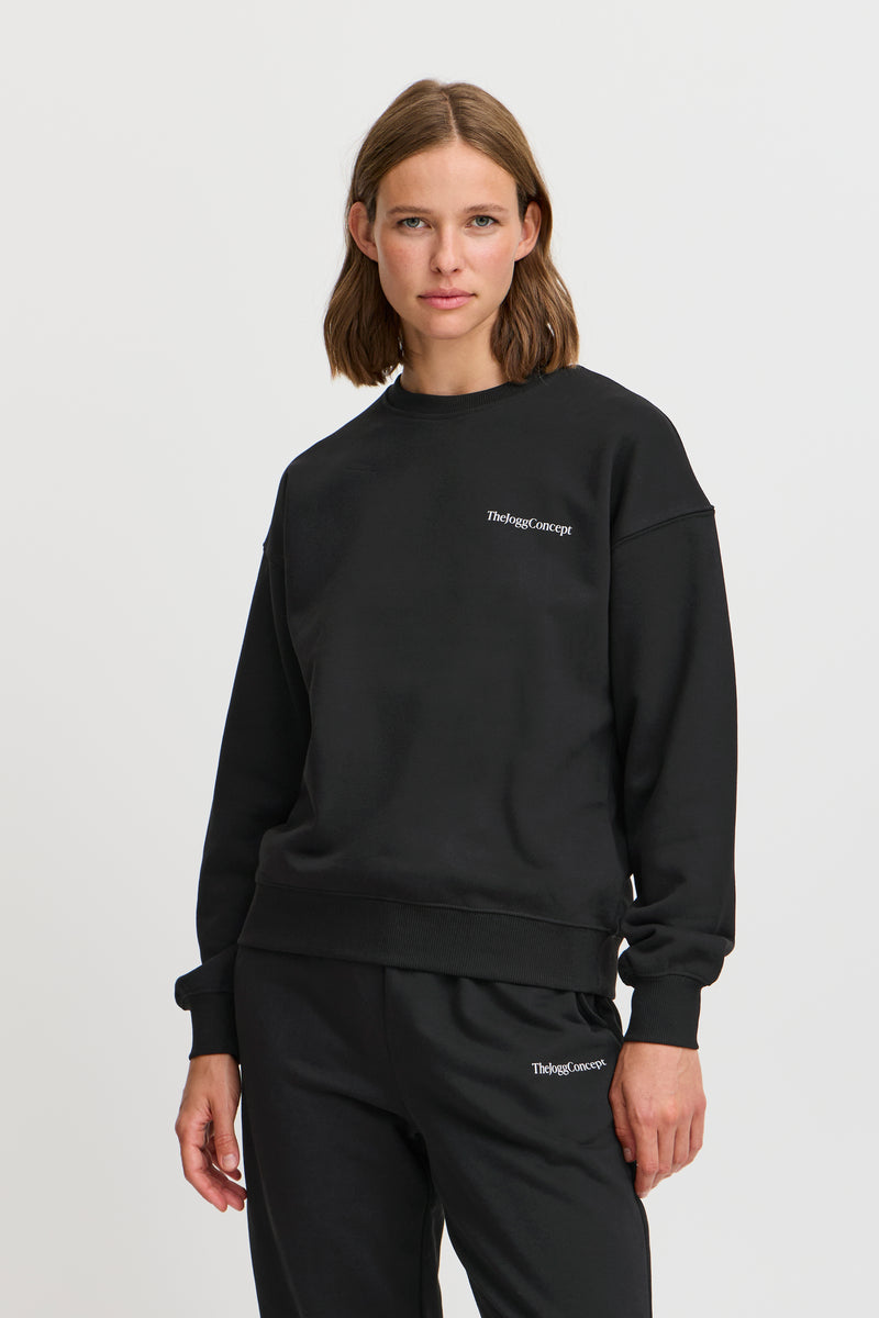 The Jogg Concept JCSaja Black Jersey Supersoft Sweatshirt, 22800806