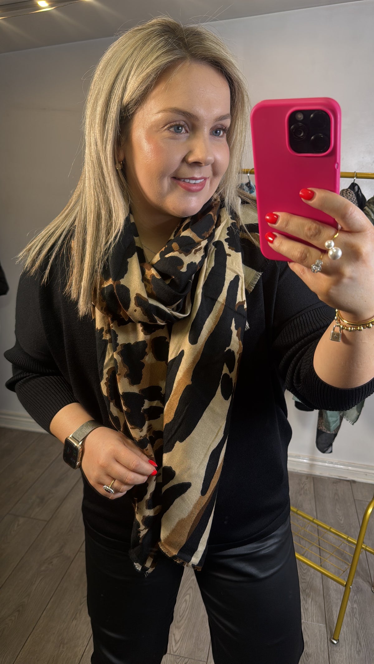 Saint Tropez Mila Black Round Neck Knit