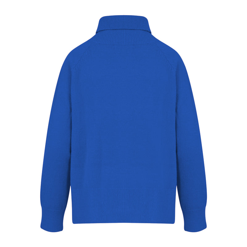 Coster Copenhagen Cobalt Blue Cowl Neck Longline Knit, 244-2418 