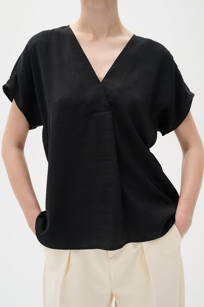 InWear Rinda Black V-Neck Top, 30105188