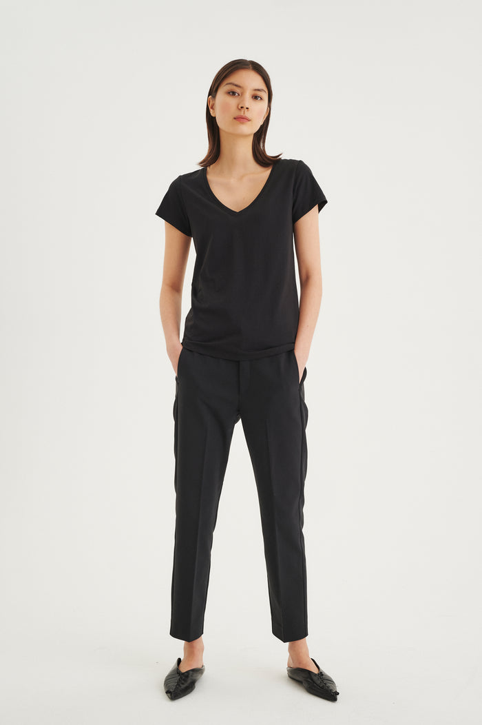 InWear Zella Black Flat Slim Leg Trouser, 30105579