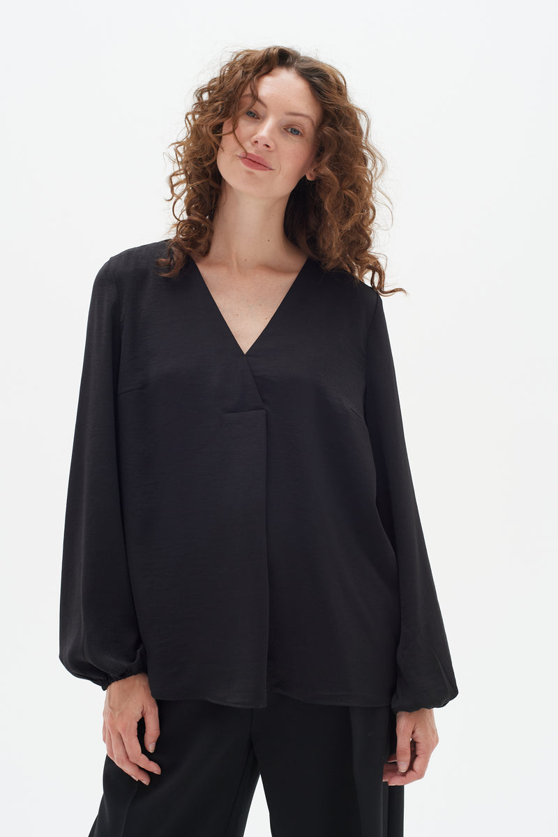 InWear Rinda Black V-Neck Blouse, 30105766