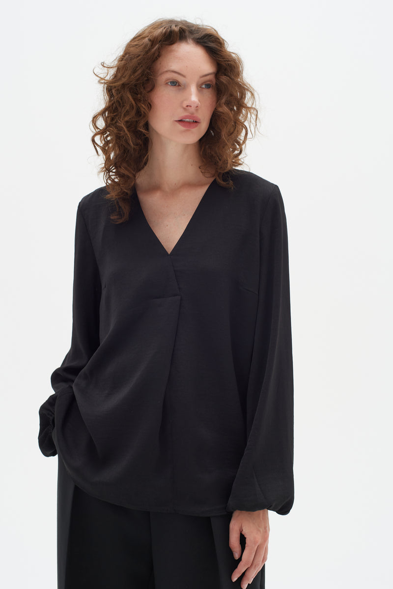 InWear Rinda Black V-Neck Blouse, 30105766