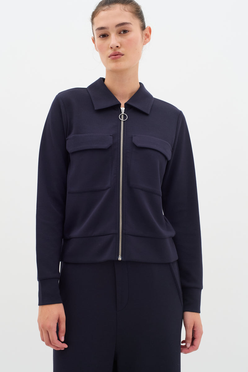 InWear Beca Marine Blue Modal Cardigan Jacket