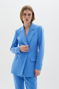 InWear Adian Marina Blue Longline Classic Blazer, 30107854