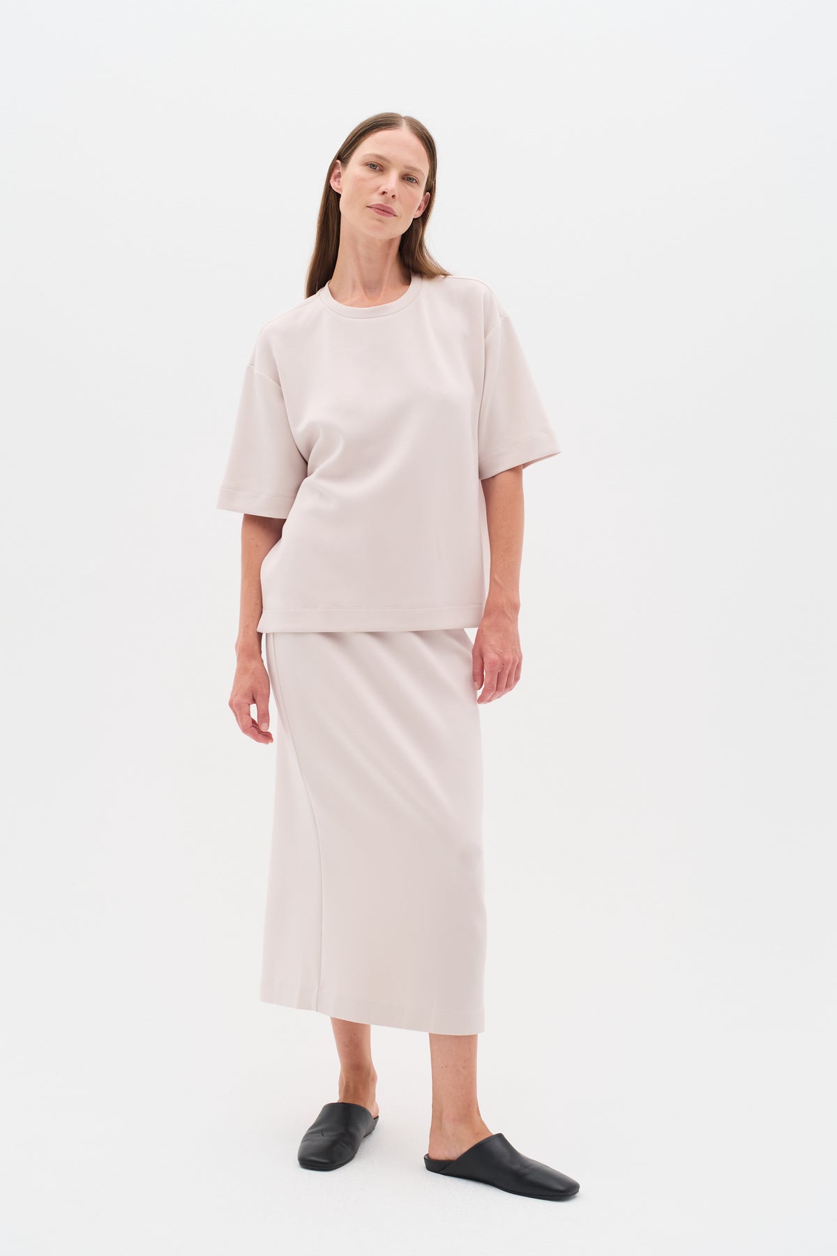 InWear Aida Haze Beige Modal Ankle Length Tube Skirt