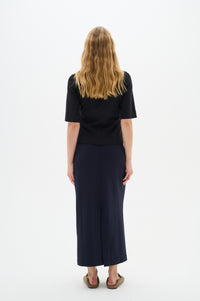 InWear Aida Marine Blue Modal Ankle Length Tube Skirt, 30109092