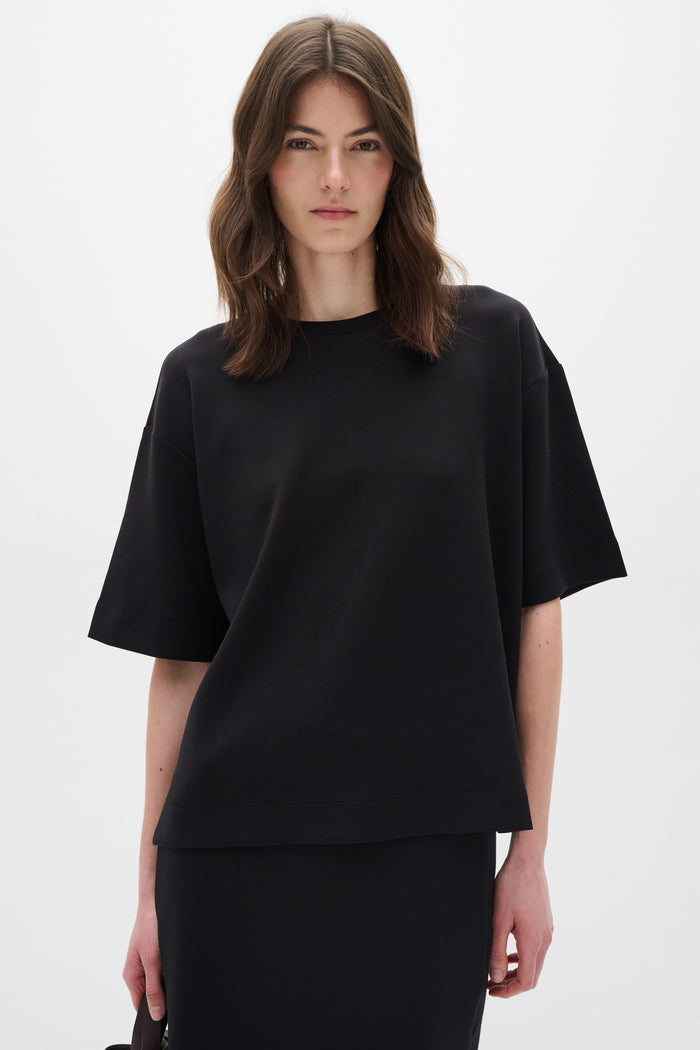 InWear Pannie Black Oversized Modal T-Shirt, 30109225