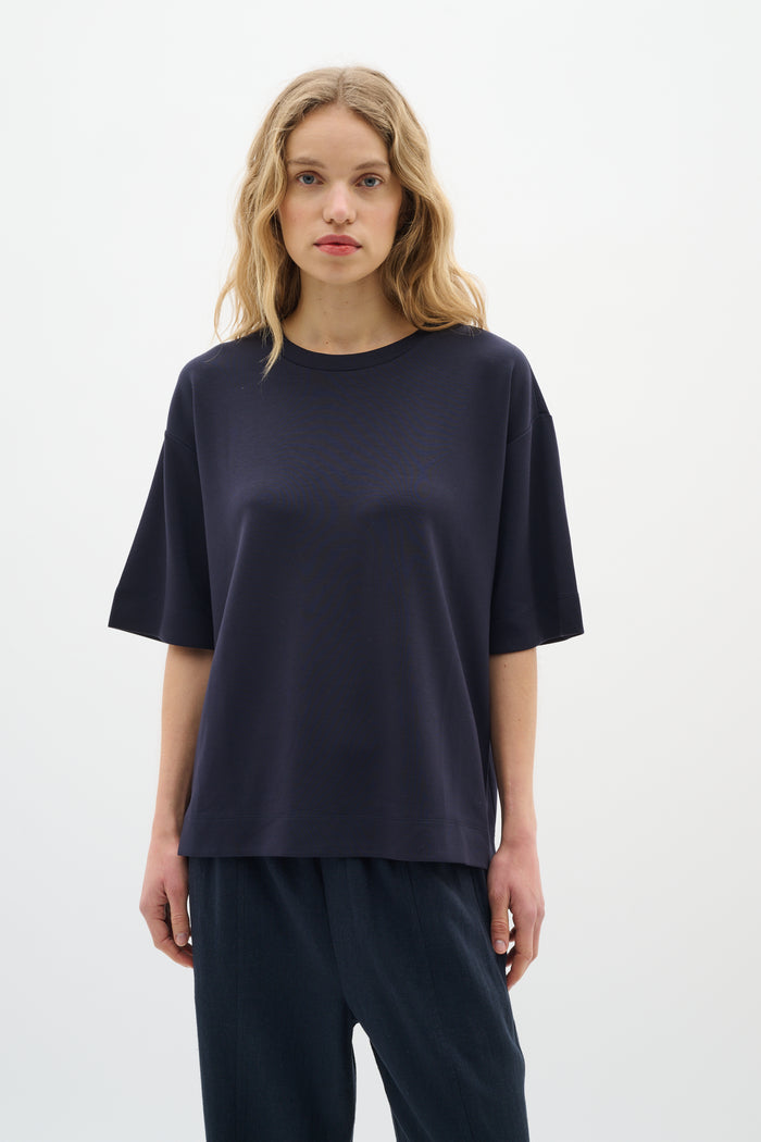 InWear Pannie Marine Blue Oversized Modal T-Shirt, 30109225