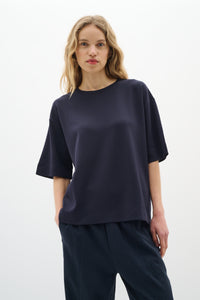 InWear Pannie Marine Blue Oversized Modal T-Shirt, 30109225