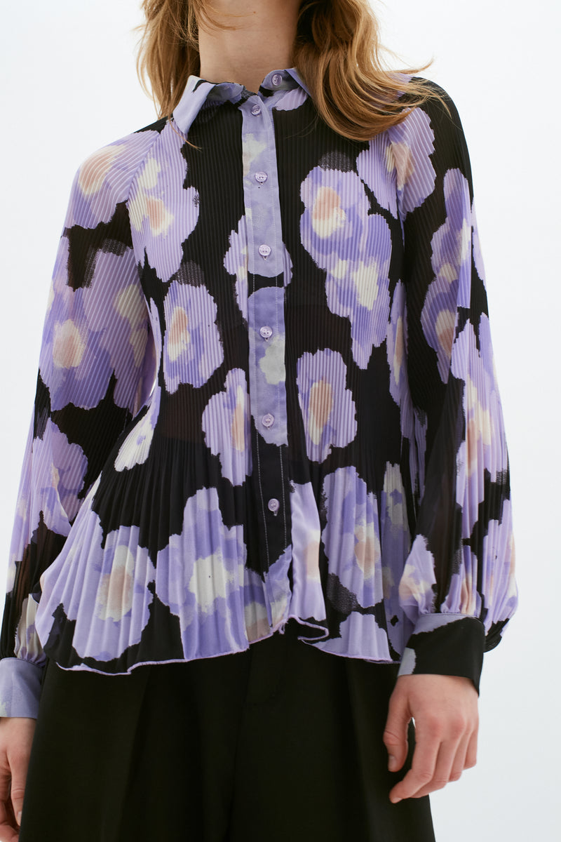 InWear Hendra Lavender Poetic Flower Oversized Shirt, 30109399