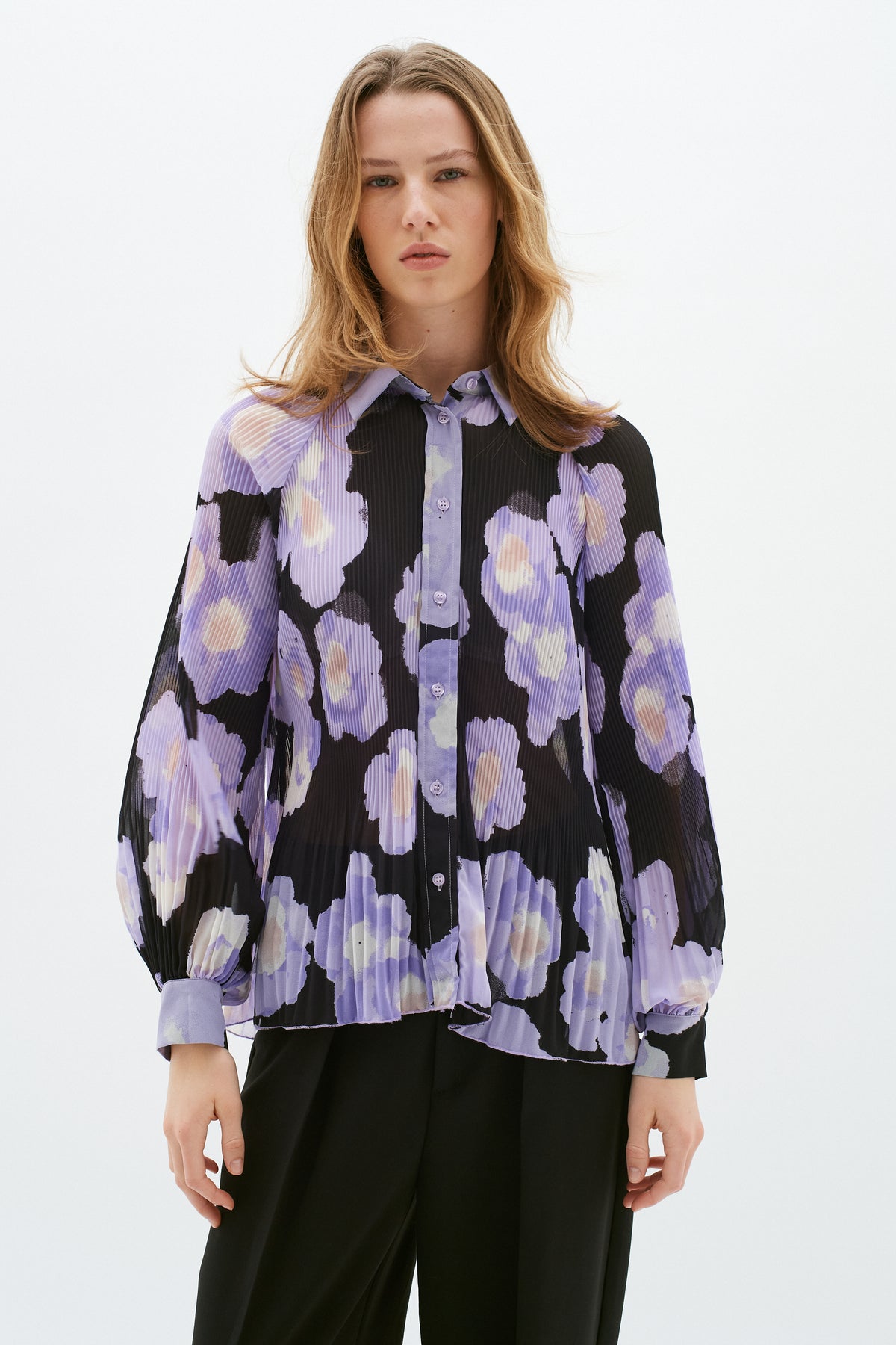 InWear Hendra Lavender Poetic Flower Oversized Shirt, 30109399