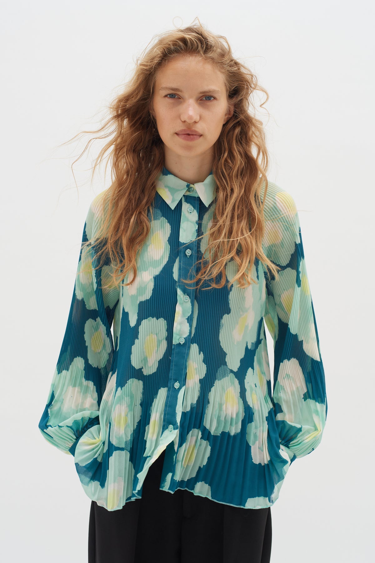 InWear Hendra Green Poetic Flower Oversized Shirt