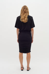 InWear Letitsia Black Ruched Midi Dress, 30109539