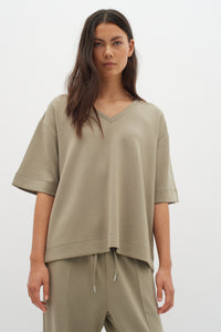 InWear Leicent Whisper Pinetree Oversized Modal V-Neck Supersoft T-Shirt, 30109580