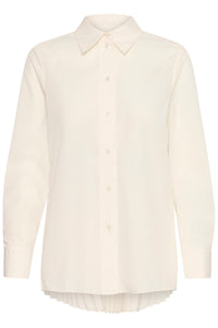 InWear Dritza Off Whisper White Pleated Back Shirt, 30109792