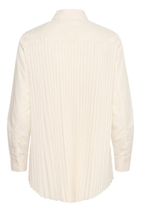 InWear Dritza Off Whisper White Pleated Back Shirt, 30109792