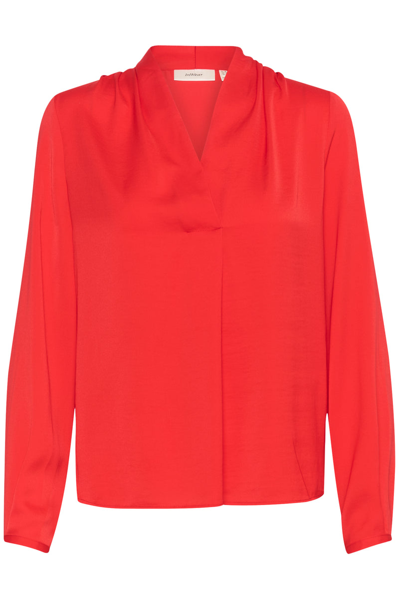 InWear Duto High Risk Red V-Neck Blouse, 30109797