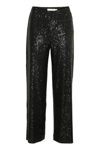 InWear Barbara Black Sequin Wide Leg Trousers, 30110081