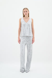 InWear Barbara Silver Sequin Wide Leg Trousers