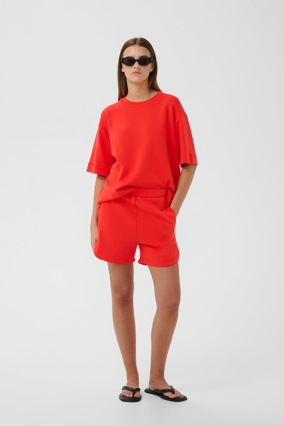 InWear Hennieh Vincent Poppy Red Modal Sports Luxe Shorts