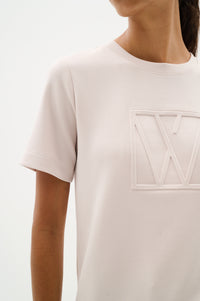 InWear Vincent Haze Beige Embossed Logo T-Shirt