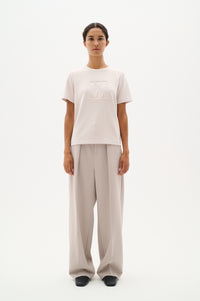 InWear Vincent Haze Beige Embossed Logo T-Shirt