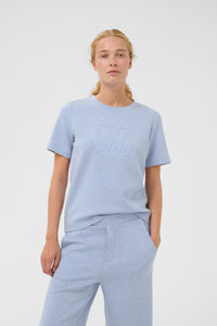 InWear Vincent Endless Sky Melange Embossed Logo T-Shirt