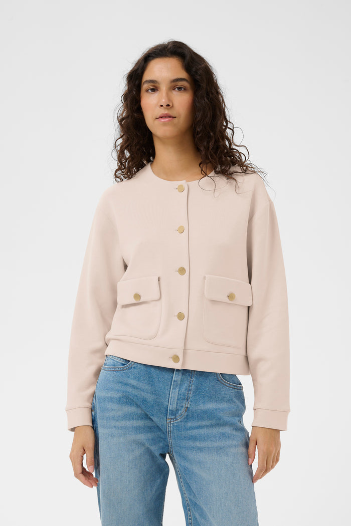 InWear Gida Vincent Haze Beige Modal Cardigan Jacket