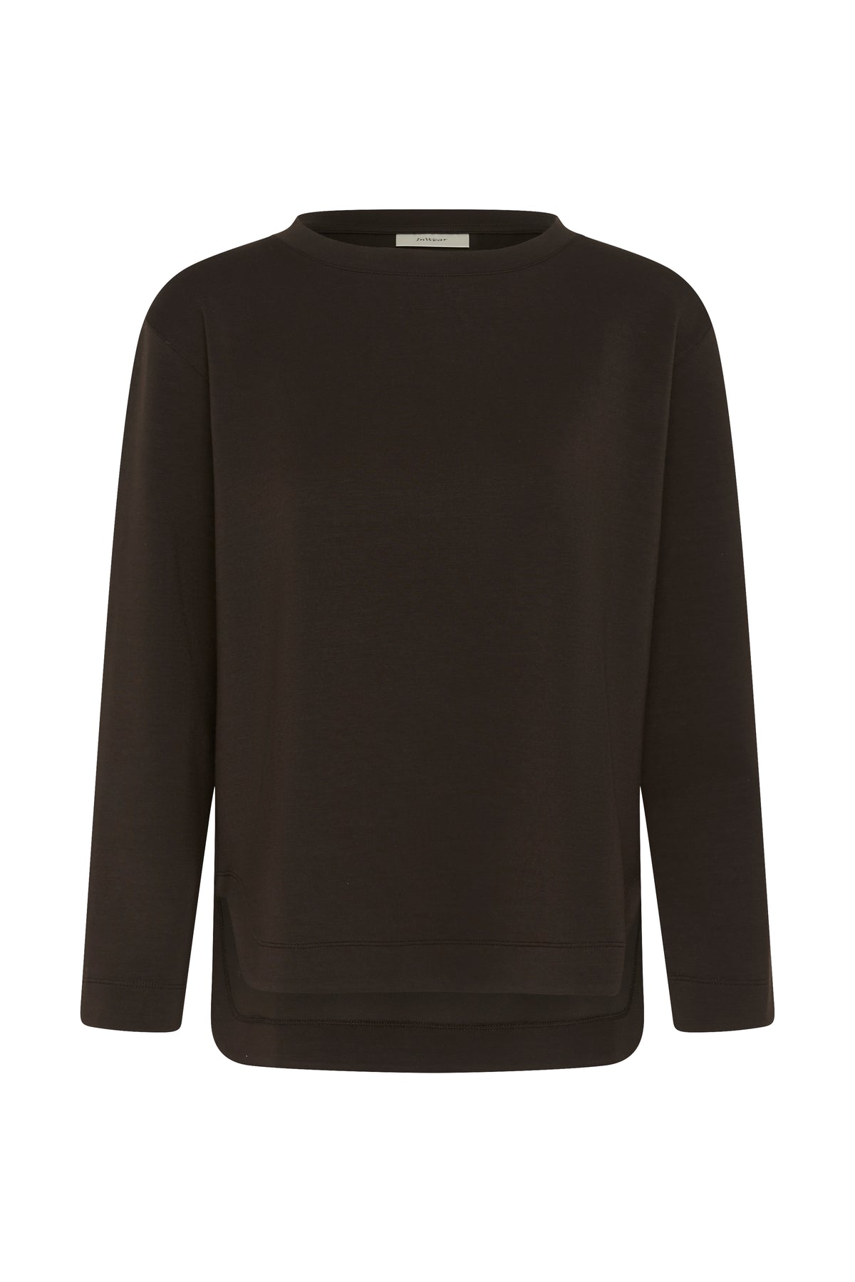 BACK IN STOCK - InWear Gincent Chocolate Brown Modal Supersoft Dipped Hem Sweatshirt