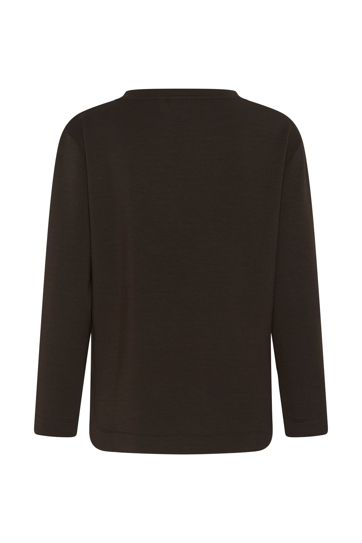 BACK IN STOCK - InWear Gincent Chocolate Brown Modal Supersoft Dipped Hem Sweatshirt