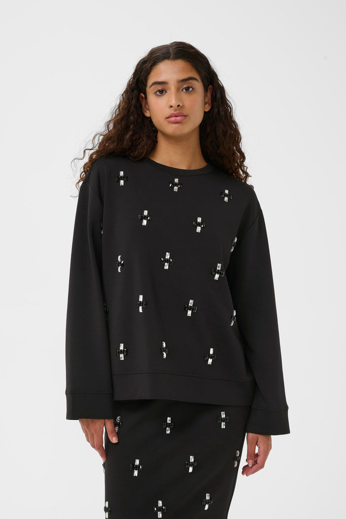 InWear Kincent Black Modal Deco Sweatshirt