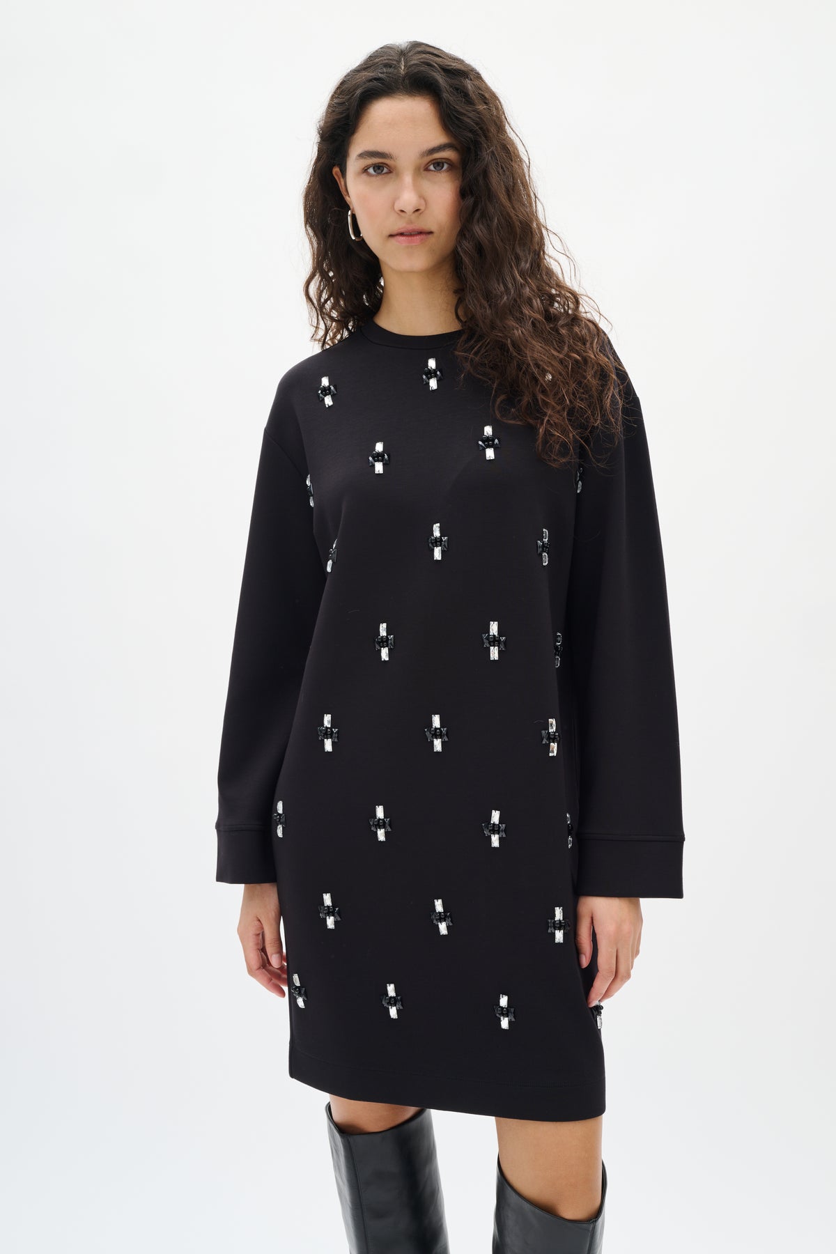 InWear Kincent Black Modal Deco Tunic Dress
