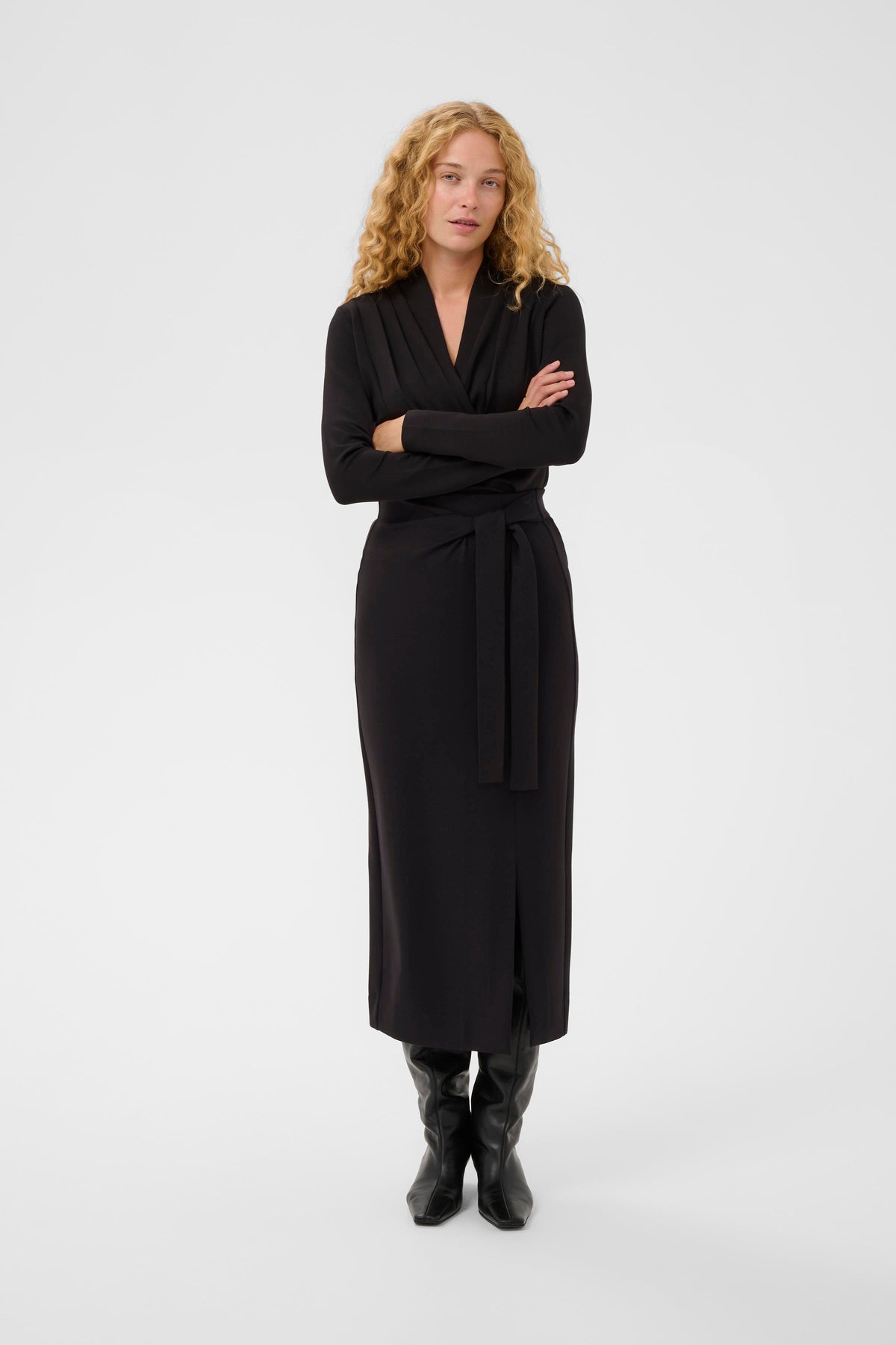 InWear TriIW Vincent Black Knot Tie Modal Tube Skirt