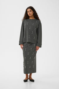 InWear Kincent Grey Melange Modal Deco Sweatshirt