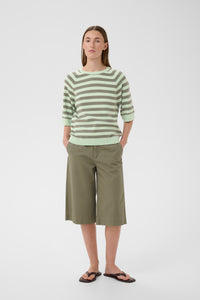 InWear MadieIW Mulled Basil Stripe Knitted T-Shirt Pullover, 30112398