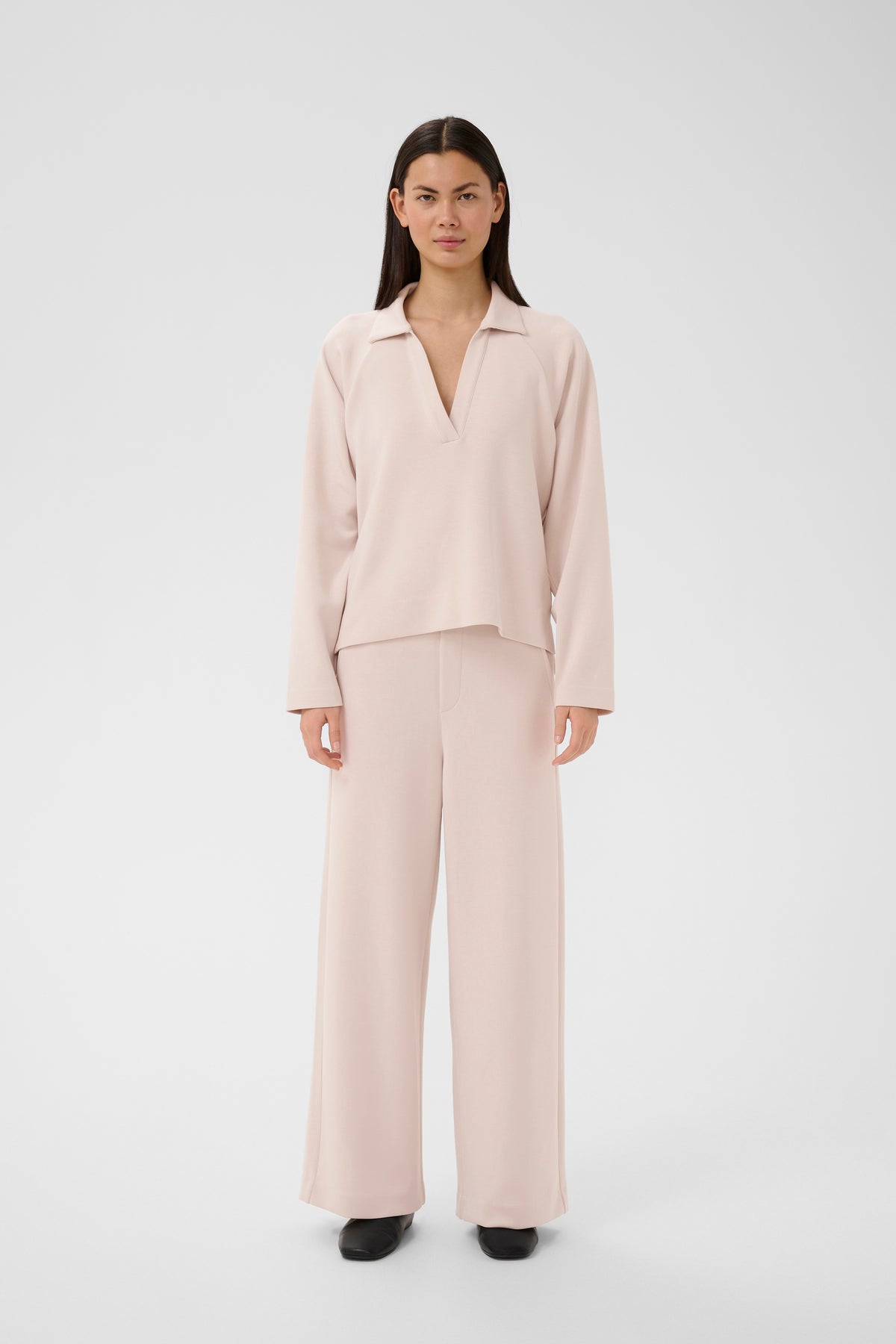 InWear SimiIW Vincent Haze Beige Polo Blouse, 30112431