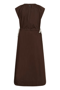InWear Ellini Coffee Bean Midi Dress with Mocha Tie Detailing, 30112531