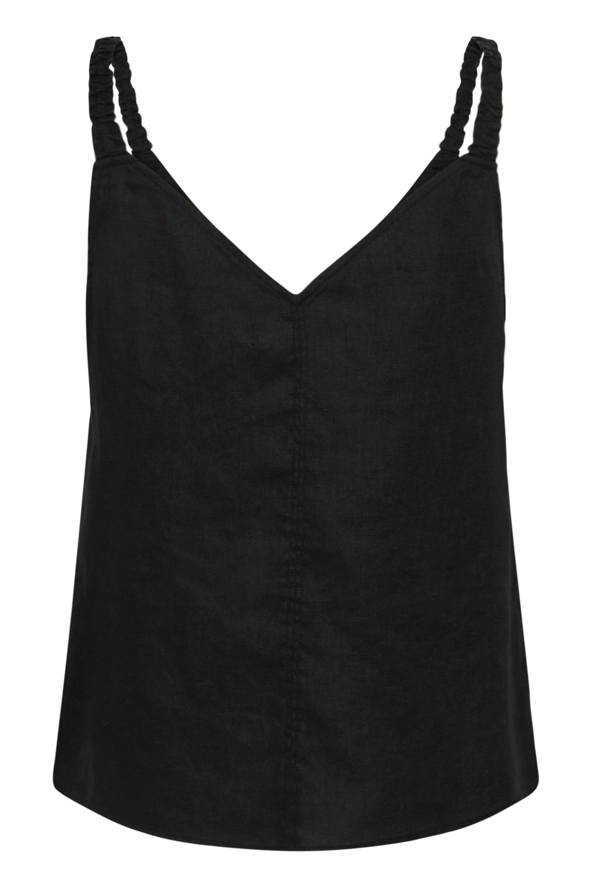 InWear ElinorIW Black V-Neck Linen Blouse, 30112539